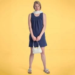 Vendor-unknown SUMMER BREEZE 100% Organic Hemp Dress (Hemstitched Neckline, With Pockets) Dresses