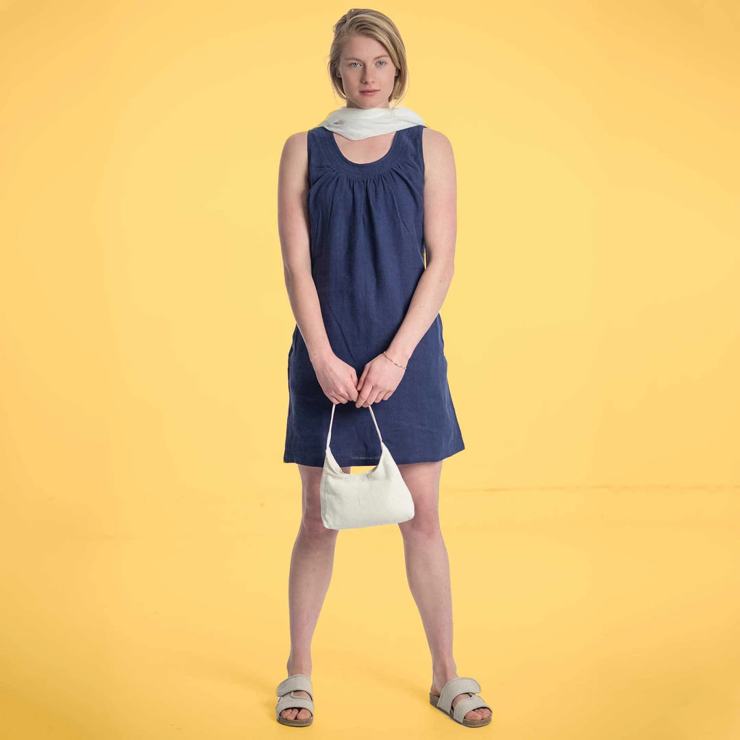 Vendor-unknown SUMMER BREEZE 100% Organic Hemp Dress (Hemstitched Neckline, With Pockets) Dresses 2 Vendor-unknown SUMMER BREEZE 100% Organic Hemp Dress (Hemstitched Neckline, With Pockets) Dresses