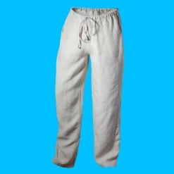 Vendor-unknown 100% Organic Hemp Drawstring Casual Beach Lounge Pants (Unisex) Trousers & Jeans