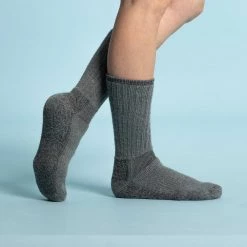 EQUINOX Warm & Thick Organic Mountain Hiker Wool Socks (1 Pair) (Unisex) (Made In USA)