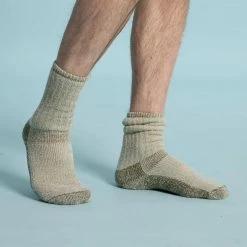 EQUINOX Warm & Thick Organic Mountain Hiker Wool Socks (1 Pair) (Unisex) (Made In USA)