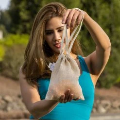 Rawganique FARMERS MARKET Organic Hemp Produce Bag (Breathable Hemp Mesh Fabric) (Plastic-free)