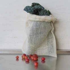 Rawganique FARMERS MARKET Organic Hemp Produce Bag (Breathable Hemp Mesh Fabric) (Plastic-free)
