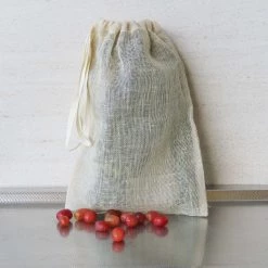 Rawganique FARMERS MARKET Organic Hemp Produce Bag (Breathable Hemp Mesh Fabric) (Plastic-free)