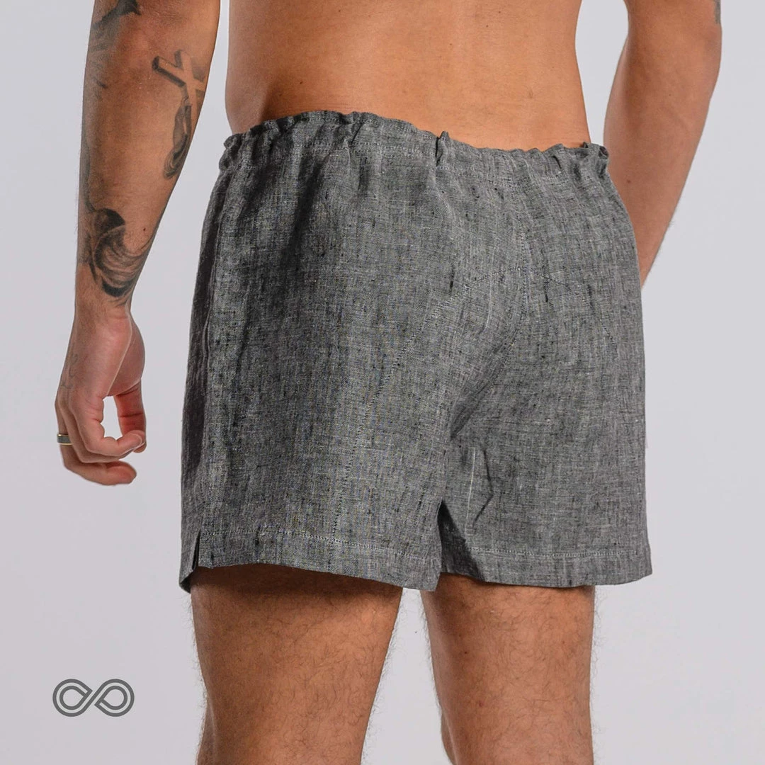 Vendor-unknown Men GREENWICH Elastic-free 100% Organic Hemp Boxers Woven (OC Thread, Nut Button) 16 Vendor-unknown Men GREENWICH Elastic-free 100% Organic Hemp Boxers Woven (OC Thread, Nut Button)