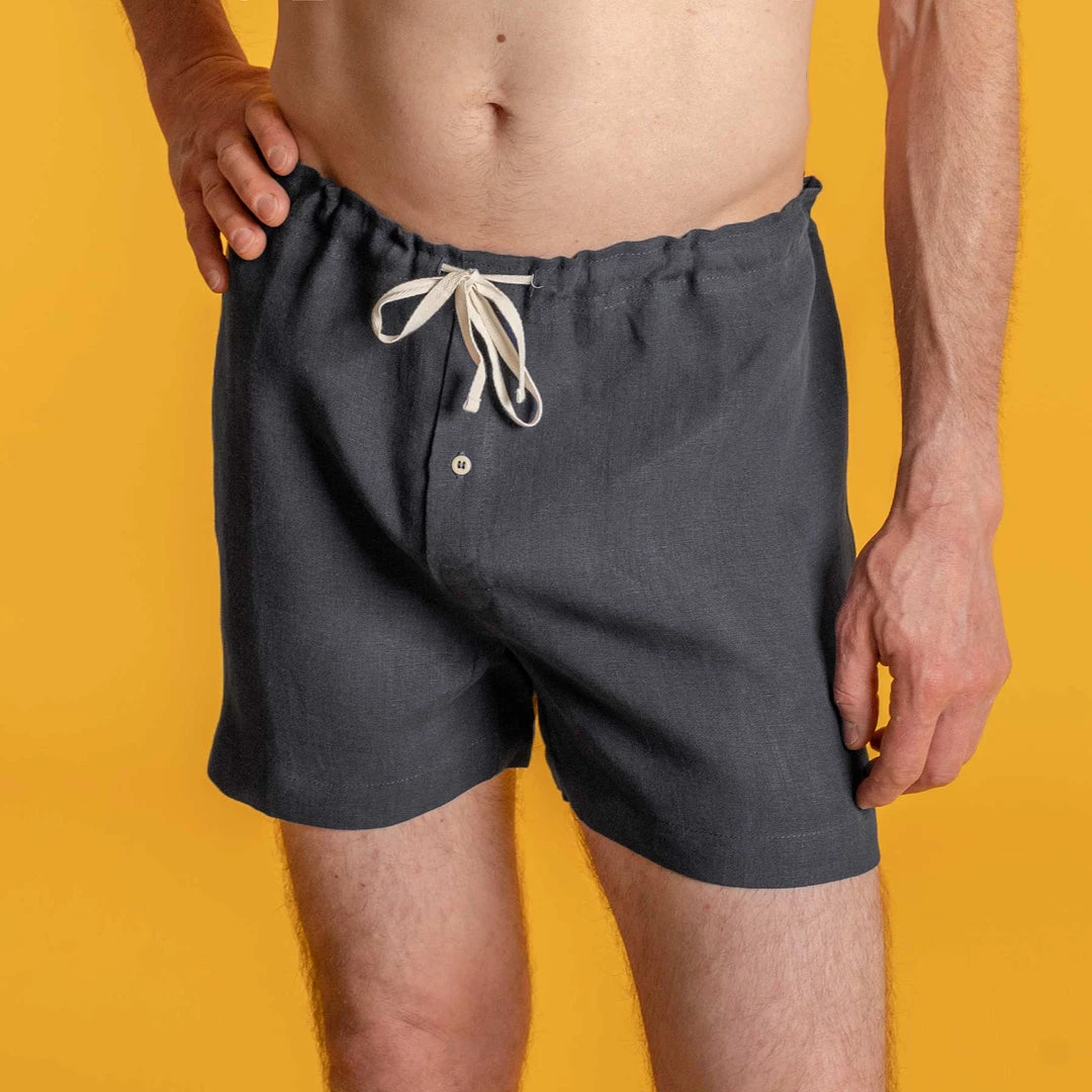 Vendor-unknown Men GREENWICH Elastic-free 100% Organic Hemp Boxers Woven (OC Thread, Nut Button) 4 Vendor-unknown Men GREENWICH Elastic-free 100% Organic Hemp Boxers Woven (OC Thread, Nut Button)