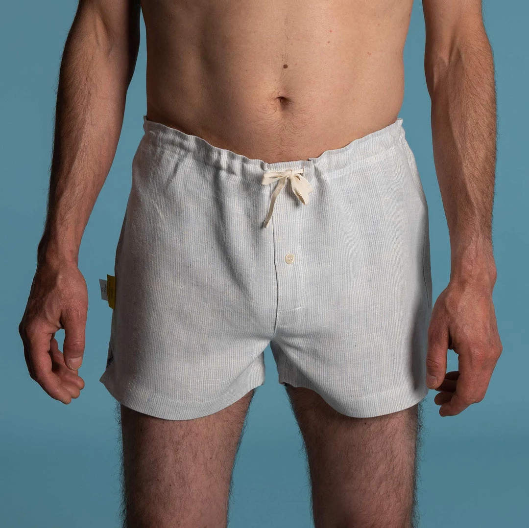Vendor-unknown Men GREENWICH Elastic-free 100% Organic Hemp Boxers Woven (OC Thread, Nut Button) 3 Vendor-unknown Men GREENWICH Elastic-free 100% Organic Hemp Boxers Woven (OC Thread, Nut Button)