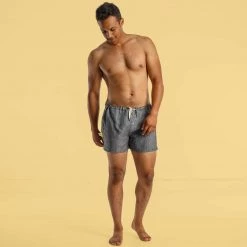 Vendor-unknown LYON Elastic-free 100% Organic Linen Boxers Woven (OC Thread, Nut Button) Men