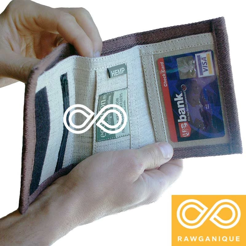 Vendor-unknown STONEHENGE Hemp Trifold Wallet 4 Vendor-unknown STONEHENGE Hemp Trifold Wallet