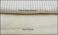 Vendor-unknown 100% Organic Cotton Bathrobe In Pecan-Praline Sateen Stripes (Discontinued) BedBath