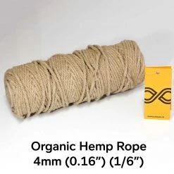 Ropes 4mm Hemp Rope (1kg Roll) DIY