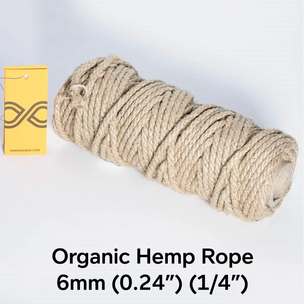 Ropes 6mm Hemp Rope (1/4") (1kg Roll) DIY 2 Ropes 6mm Hemp Rope (1/4") (1kg Roll) DIY