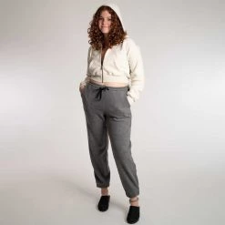 Vendor-unknown AMANDA 100% Organic Cotton Fleece Slim Jogger Pants Bottoms