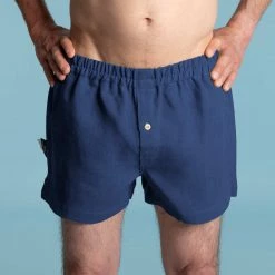 Vendor-unknown JOEY 100% Organic Hemp Boxer Shorts (Woven) (Nut Button, OC Thread) Men