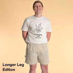 Vendor-unknown JOEY 100% Organic Hemp Boxer Shorts (Woven) (Nut Button, OC Thread) Men