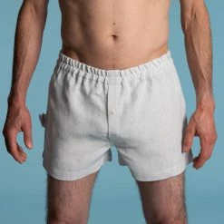 Vendor-unknown JOEY 100% Organic Hemp Boxer Shorts (Woven) (Nut Button, OC Thread) Men