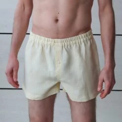 Vendor-unknown JOEY 100% Organic Hemp Boxer Shorts (Woven) (Nut Button, OC Thread) Men