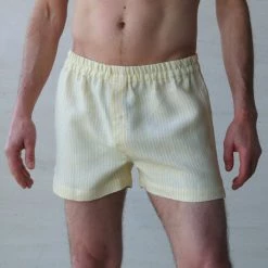 Vendor-unknown JOEY 100% Organic Hemp Boxer Shorts (Woven) (Nut Button, OC Thread) Men