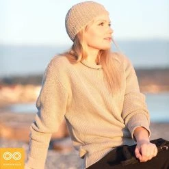 Vendor-unknown Sports & Outdoor SEATTLE 100% Organic Linen Knit Hat - Skull Cap (Unisex)