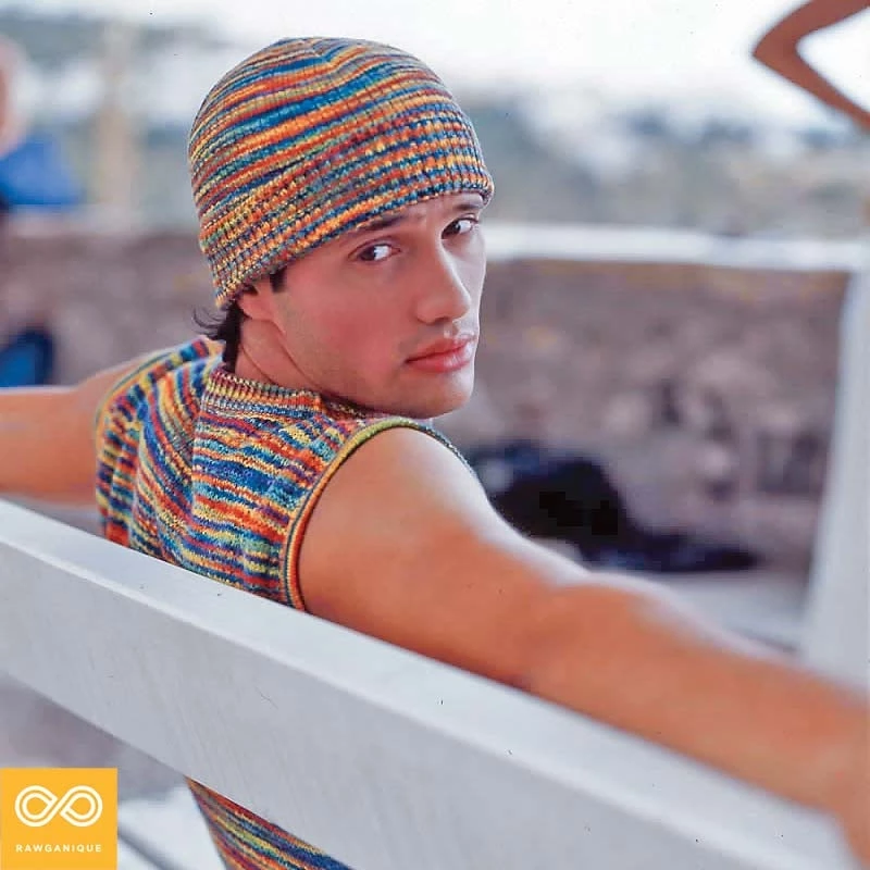 Vendor-unknown Mt. Washington Unisex Rainbow Hemp Knit Hat Hats 2 Vendor-unknown Mt. Washington Unisex Rainbow Hemp Knit Hat Hats