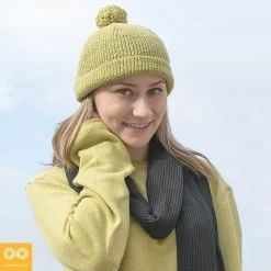 Vendor-unknown Hats LABRADOR Unisex 100% Hemp Knit Winter Hat (Pompom)