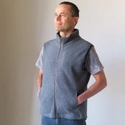 Vendor-unknown Warmwear & Outerwear LAKE TAHOE 100% Organic Cotton Fleece Zippered Vest (2 Pockets) (Unisex)