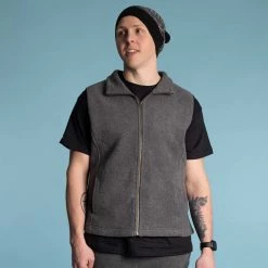 Vendor-unknown Warmwear & Outerwear LAKE TAHOE 100% Organic Cotton Fleece Zippered Vest (2 Pockets) (Unisex)