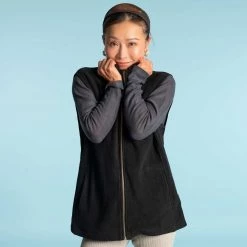 Vendor-unknown Warmwear & Outerwear LAKE TAHOE 100% Organic Cotton Fleece Zippered Vest (2 Pockets) (Unisex)