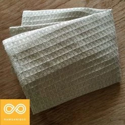 Towels VERMOUTH Organic Linen Honeycomb Woven Kitchen Towel (19”x24") (Plastic-free)
