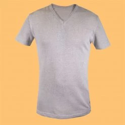 Vendor-unknown Men LUDWIG 100% Organic French Linen V-neck T-Shirt
