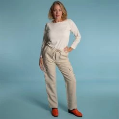 Vendor-unknown Elastic-free 100% Organic Hemp Cargo Pants (Unisex) Trousers & Jeans