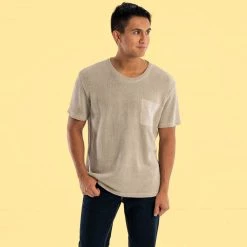 Vendor-unknown MANLEY BEACH 100% Hemp T-Shirt (Thick, Ribbed, With Pocket))