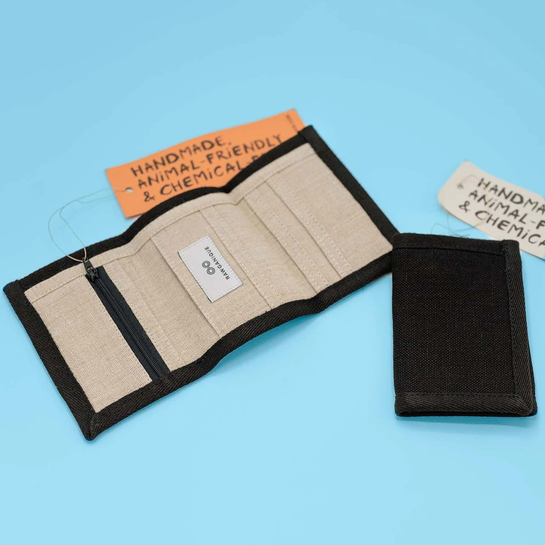 Vendor-unknown MINNEAPOLIS 100% Organic Hemp Heavy Canvas Trifold Wallet (Plastic-free, Leather-free, Vegan) (3.5x5) ShoesBags&More 6 Vendor-unknown MINNEAPOLIS 100% Organic Hemp Heavy Canvas Trifold Wallet (Plastic-free, Leather-free, Vegan) (3.5x5) ShoesBags&More