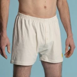 MOBY 100% Organic Prima Cotton Boxer Shorts (Gusset Crotch, Nut Button, OC Thread)