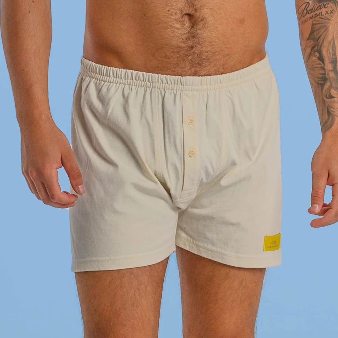 MOBY 100% Organic Prima Cotton Boxer Shorts (Gusset Crotch, Nut Button, OC Thread) 6 MOBY 100% Organic Prima Cotton Boxer Shorts (Gusset Crotch, Nut Button, OC Thread)