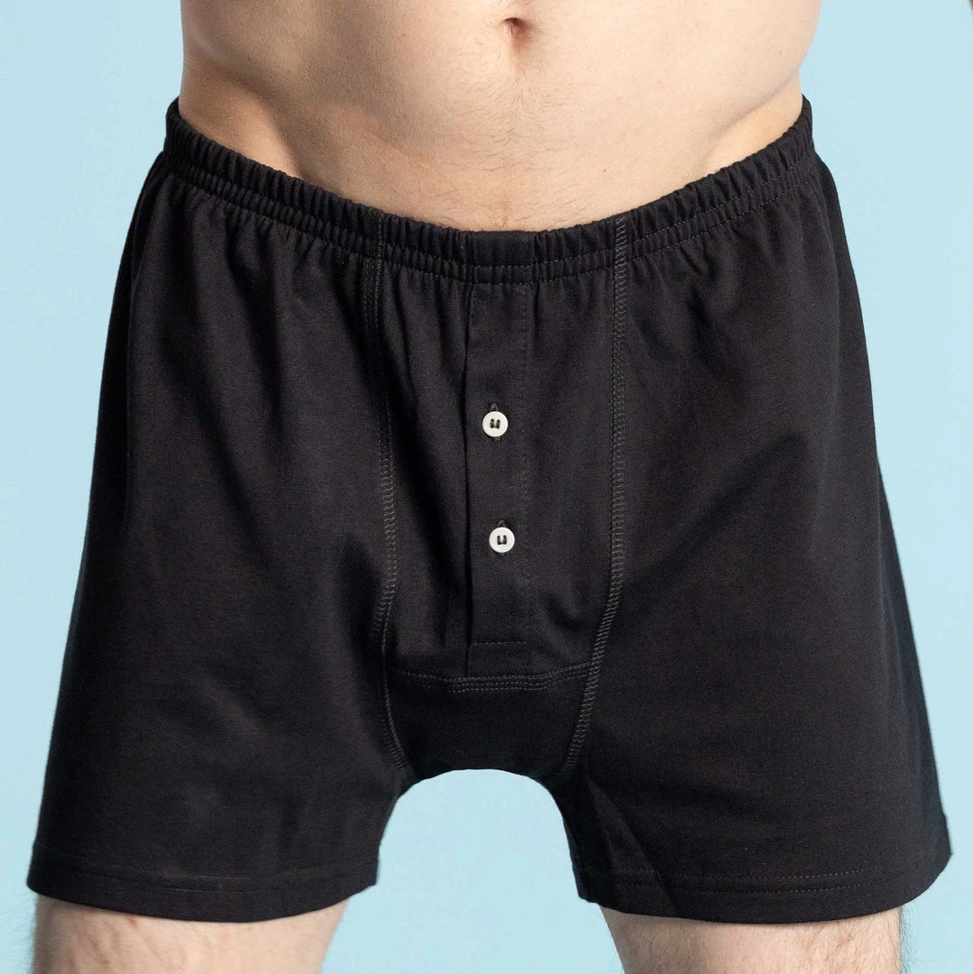 MOBY 100% Organic Prima Cotton Boxer Shorts (Gusset Crotch, Nut Button, OC Thread) 3 MOBY 100% Organic Prima Cotton Boxer Shorts (Gusset Crotch, Nut Button, OC Thread)