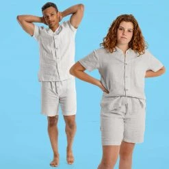 NASHVILLE 100% Organic Hemp Pajamas PJ Set (short-sleeves / Shorts)