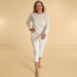 T-Shirts TACOMA 100% Organic Cotton Waffle Knit Long-Sleeve Pullover (USA) (Unisex)