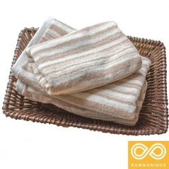 Towels 100% Organic Cotton Waterfall Towel (Colorgrown Brown/Natural) BedBath
