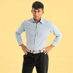 Vendor-unknown PARK PLACE 100% Organic Cotton Long-Sleeve Dress Shirt Men