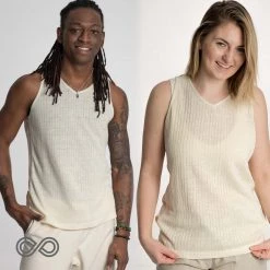 Vendor-unknown BRISBANE 100% Hemp Ribbed Tank Top (Unisex) Tops