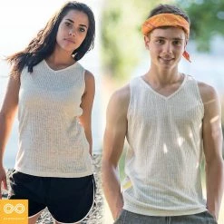 Vendor-unknown BRISBANE 100% Hemp Ribbed Tank Top (Unisex) Tops