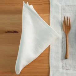 Vendor-unknown Kitchen FLAXBURY 100% Organic Linen Hemstitched Placemats & Napkins
