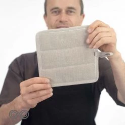 Vendor-unknown LOCH MARON Organic Hemp Pot Holder (100% Organic Cotton Fill) (No Polyester, No Fire Retardants, No Plastic, OC Thread) Kitchen