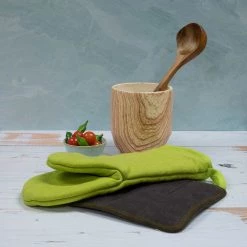 Vendor-unknown LOCH MARON Organic Hemp Pot Holder (100% Organic Cotton Fill) (No Polyester, No Fire Retardants, No Plastic, OC Thread) Kitchen