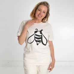 T-Shirts PUREVALLEY 100% Organic Prima Cotton T-Shirt (Unisex)- Bee Women