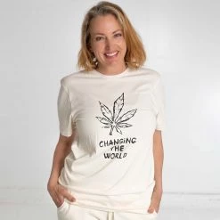 T-Shirts PUREVALLEY 100% Organic Prima Cotton T-Shirt (Unisex) - Changing The World