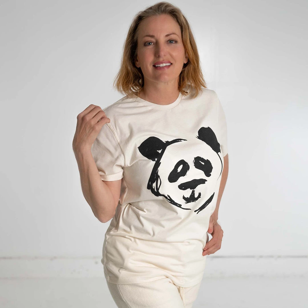 T-Shirts PUREVALLEY 100% Organic Prima Cotton T-Shirt (Unisex) - Panda Tops 1 T-Shirts PUREVALLEY 100% Organic Prima Cotton T-Shirt (Unisex) - Panda Tops