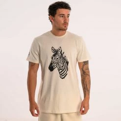 T-Shirts PUREVALLEY 100% Organic Prima Cotton Printed T-Shirt - Zebra (Unisex) Tops