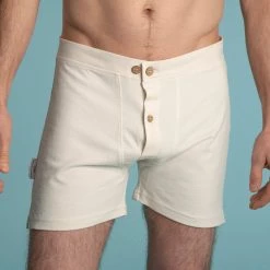 Shorts CORBIN Elastic-Free 100% Organic Prima Cotton Boxers (Gusset Crotch, Coconut Buttons, OC Thread) (Limited Edition)